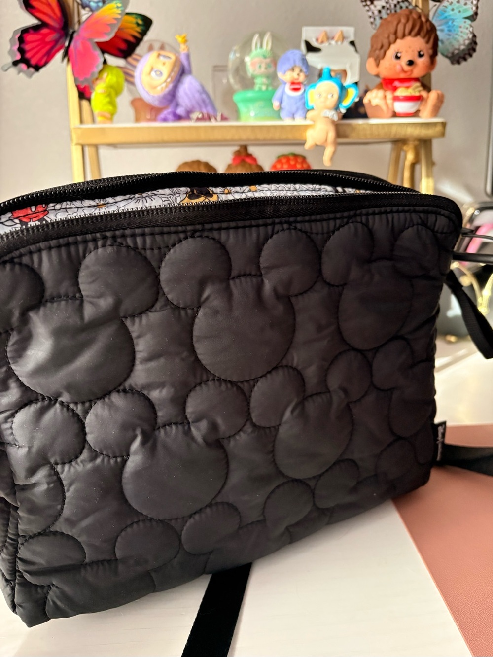 Vera Bradley X Disney Black Quilted Crossbody Bag
